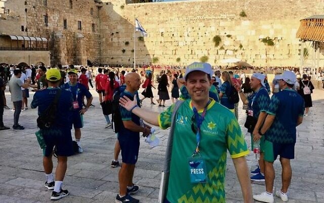 Shane at the Kotel during a Jerusalem day trip for the whole 2022 Maccabiah Australian delegation. Shane at the Kotel during a Jerusalem day trip for the whole 2022 Maccabiah Australian delegation.