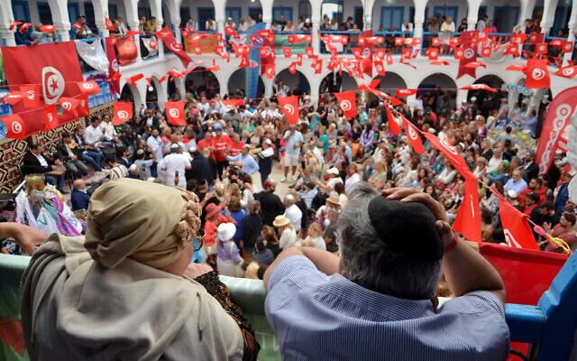 Jewish worshippers attend the annual Jewish pilgrimage to the Ghriba synagogue in Tunisia's southern resort island of Djerba, on May 8, 2023. Photo: YASSINE MAHJOUB/AFP Jewish worshippers attend the annual Jewish pilgrimage to the Ghriba synagogue in Tunisia's southern resort island of Djerba, on May 8, 2023. Photo: YASSINE MAHJOUB/AFP