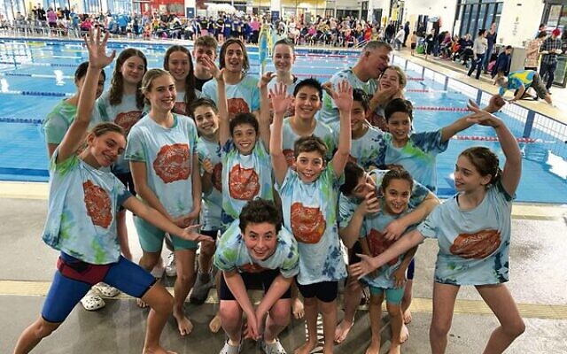 All together now! Maccabi NSW Swim Club's squad at last weekend's winter short course carnival in Orange. Photo: Elan Miller All together now! Maccabi NSW Swim Club's squad at last weekend's winter short course carnival in Orange. Photo: Elan Miller