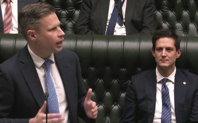 Davidson MP Matt Cross delivering his inaugural speech. Photos: Screenshots Davidson MP Matt Cross delivering his inaugural speech. Photos: Screenshots