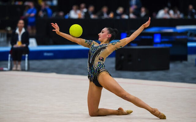 Alexandra Kiroi-Bogatyreva competing at the 2023 nationals in the ball apparatus. Photo: Alexander Bogatyrev Alexandra Kiroi-Bogatyreva competing at the 2023 nationals in the ball apparatus. Photo: Alexander Bogatyrev