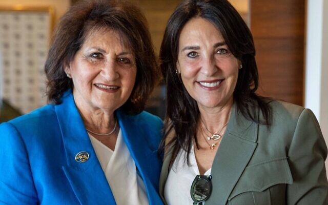 Venetia Kalinko (left) with WIZO NSW vice-president Benita Kam.