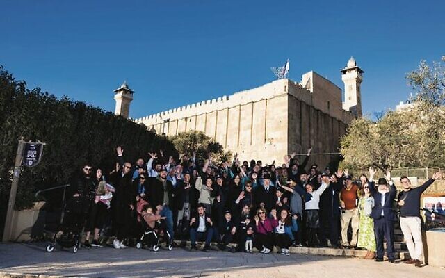 Rabbi Rabin with extended family at the burial place of the forefathers and foremother in Hebron. Rabbi Rabin with extended family at the burial place of the forefathers and foremother in Hebron.