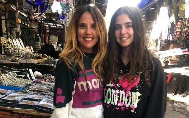 Tracey Schreier and her daughter Eden in Israel. Tracey Schreier and her daughter Eden in Israel.