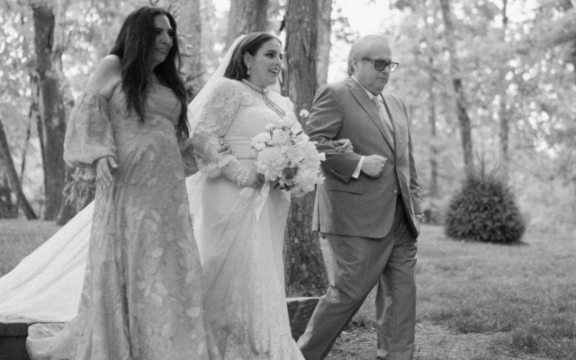 Beanie being walked down the aisle. Photo: Instagram Beanie being walked down the aisle. Photo: Instagram