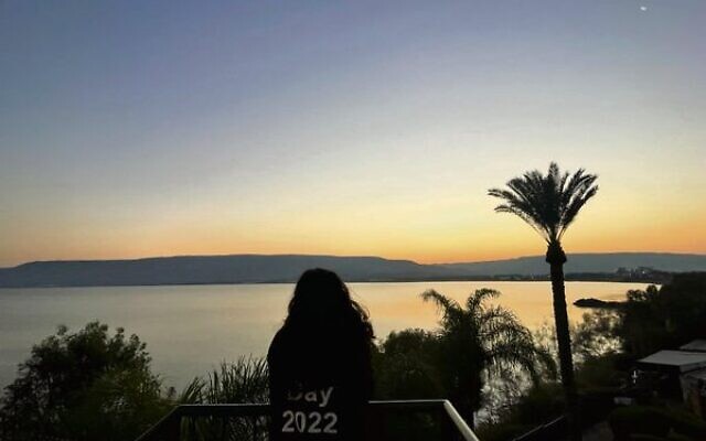 Enjoying the sunrise over the Kinneret. Enjoying the sunrise over the Kinneret.