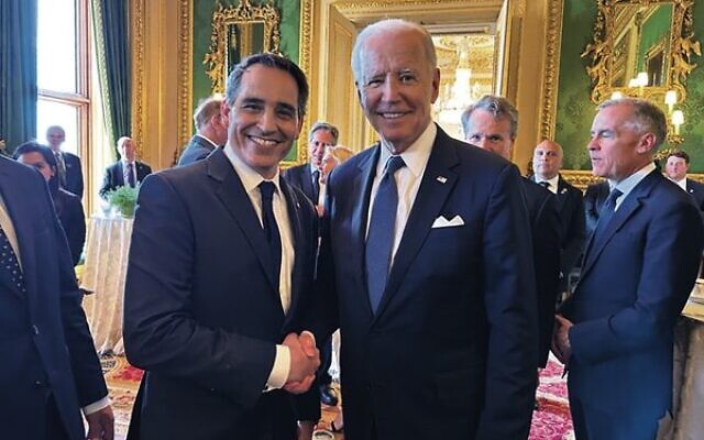 Andy Kuper with President Joe Biden at Windsor Castle. Photo: Supplied Andy Kuper with President Joe Biden at Windsor Castle. Photo: Supplied