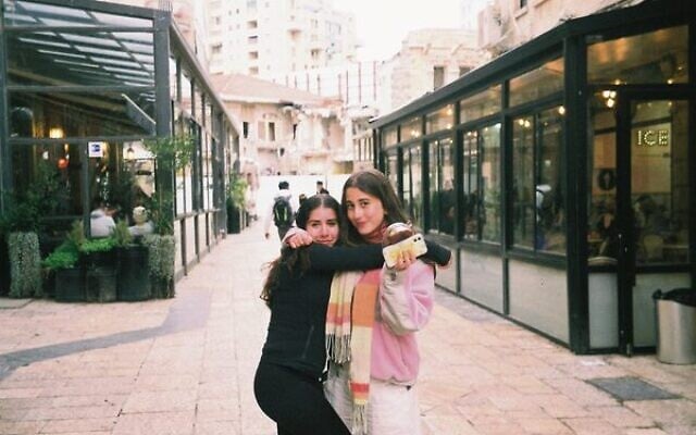 Abigail Greenblat (right) with a friend on Ben Yehuda Street, Jerusalem. Abigail Greenblat (right) with a friend on Ben Yehuda Street, Jerusalem.