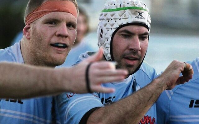 Maccabi Rugby's Josh Hoffman (left) and Shaun Jankelowitz.
Photo: Tim M Wilson Maccabi Rugby's Josh Hoffman (left) and Shaun Jankelowitz.
Photo: Tim M Wilson