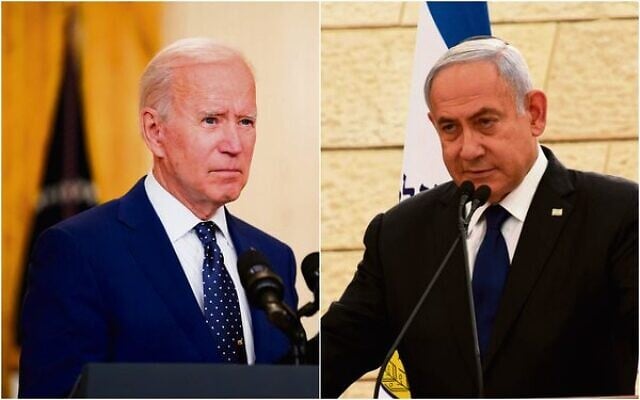 Joe Biden (left) and Benjamin Netanyahu.
Photos: AP Photo/Andrew Harnik/Debbie Hill/Pool Photo via AP Joe Biden (left) and Benjamin Netanyahu.
Photos: AP Photo/Andrew Harnik/Debbie Hill/Pool Photo via AP