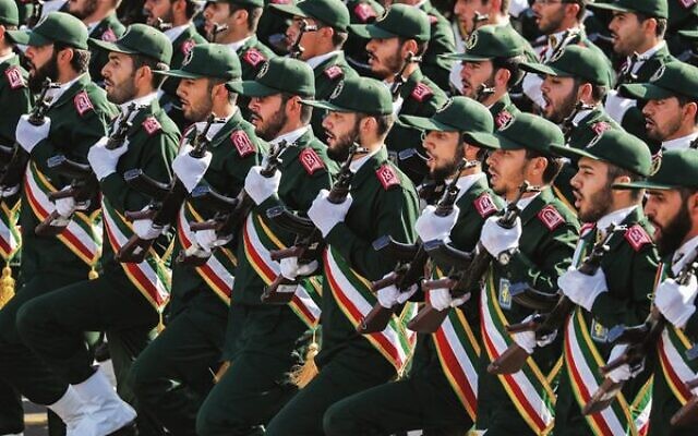 Members of Iran's Revolutionary Guards Corps (IRGC) at a 2018 march marking the anniversary of the 1980-1988 war with Iraq. Photo: Stringer/AFP Members of Iran's Revolutionary Guards Corps (IRGC) at a 2018 march marking the anniversary of the 1980-1988 war with Iraq. Photo: Stringer/AFP