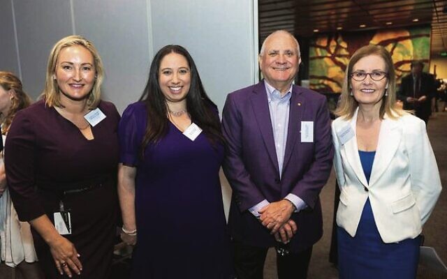 From left: Marjorie O'Neill, who lost her father to pancreatic cancer, Jessica Abelsohn, Daniel Goulburn and Gabrielle Upton at the #PurpleOurWorld Parliament House function last year, sponsored by O'Neill and Upton. From left: Marjorie O'Neill, who lost her father to pancreatic cancer, Jessica Abelsohn, Daniel Goulburn and Gabrielle Upton at the #PurpleOurWorld Parliament House function last year, sponsored by O'Neill and Upton.