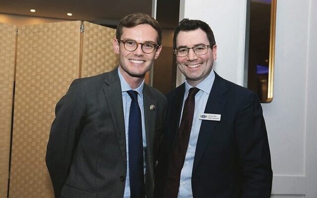 Chris Rath (left) with former NSW Jewish Board of Deputies CEO Darren Bark.
Photo: Giselle Haber Chris Rath (left) with former NSW Jewish Board of Deputies CEO Darren Bark.
Photo: Giselle Haber