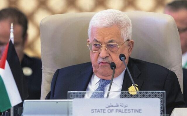 Palestinian President Mahmoud Abbas attends the Arab summit in Jeddah, Saudi Arabia, May 19, 2023. Photo: Saudi Press Agency via AP Palestinian President Mahmoud Abbas attends the Arab summit in Jeddah, Saudi Arabia, May 19, 2023. Photo: Saudi Press Agency via AP