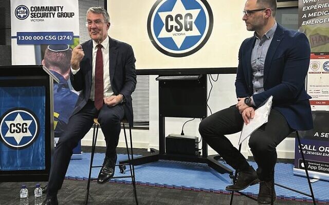 Attorney-General Mark Dreyfus (left) with CSG Victoria CEO Justin Kagan. Attorney-General Mark Dreyfus (left) with CSG Victoria CEO Justin Kagan.