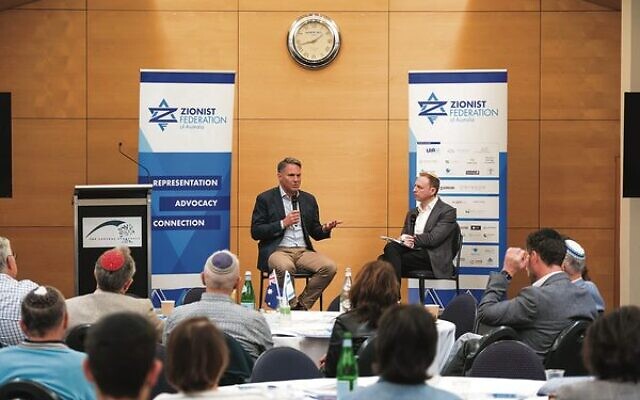 Deputy PM Richard Marles talks to Jeremy Leibler. Photo: Supplied Deputy PM Richard Marles talks to Jeremy Leibler. Photo: Supplied