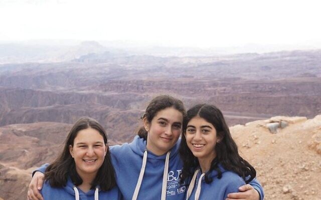 Ellie Schwarz (centre) was a participant on a BJE/UJEB Israel program in 2019. Ellie Schwarz (centre) was a participant on a BJE/UJEB Israel program in 2019.