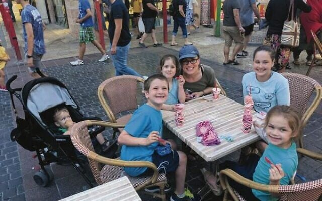 Shula catching up with nieces and nephews in Efrat, on a more recent visit. Shula catching up with nieces and nephews in Efrat, on a more recent visit.