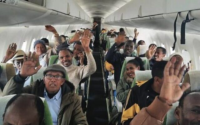 Israelis and Ethiopian Jews board flights from Gondar and Bahir Dar to Addis Ababa on August 10. Photo: Israel Embassy in Addis Ababa Israelis and Ethiopian Jews board flights from Gondar and Bahir Dar to Addis Ababa on August 10. Photo: Israel Embassy in Addis Ababa