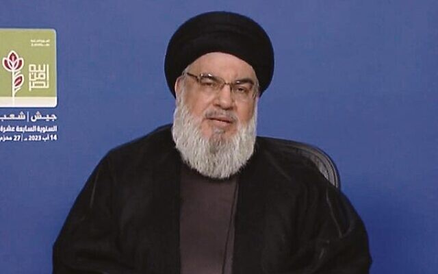 Hezbollah chief Hassan Nasrallah.
Screenshot: Twitter/X Hezbollah chief Hassan Nasrallah.
Screenshot: Twitter/X