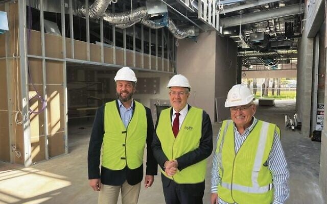 Attorney General Mark Dreyfus at the JHub site in Perth. Jonathan Silbert (L) and Tony Tate (R). USE THIS Attorney General Mark Dreyfus at the JHub site in Perth. Jonathan Silbert (L) and Tony Tate (R). USE THIS