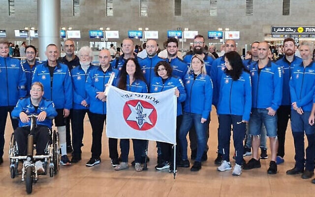 The Israeli team at Ben Gurion Airport on September 7, 2023 as they prepare to depart for the Invictus Games in Dusseldorf, Germany. Photo: IDF Disabled Veterans Organisation The Israeli team at Ben Gurion Airport on September 7, 2023 as they prepare to depart for the Invictus Games in Dusseldorf, Germany. Photo: IDF Disabled Veterans Organisation
