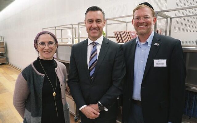 From left: BTJ Australian development co-ordinator Ilana Kaplan, former Australian Ambassador to Israel Paul Griffiths, and BTJ CEO Yoni Strimber. From left: BTJ Australian development co-ordinator Ilana Kaplan, former Australian Ambassador to Israel Paul Griffiths, and BTJ CEO Yoni Strimber.