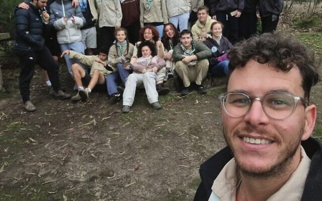 Michael Manhaim (front) at a Hatzofim Australia scout leaders' bush camp earlier this year. Michael Manhaim (front) at a Hatzofim Australia scout leaders' bush camp earlier this year.