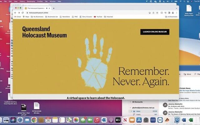 The Queensland Holocaust Museum website with a portal to the online museum. Photo: screenshot. The Queensland Holocaust Museum website with a portal to the online museum. Photo: screenshot.