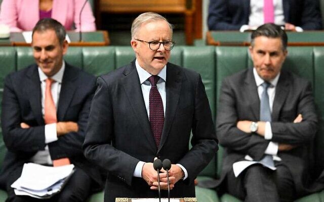 PM Anthony Albanese addresses Federal Parliament. Photo: Lukas Coch/AAP Photos. PM Anthony Albanese addresses Federal Parliament. Photo: Lukas Coch/AAP Photos.