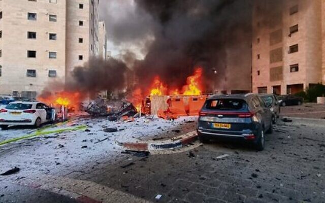 A rocket fired from Gaza hits Ashkelon, October 7. Photo: Edi Israel/Flash90 A rocket fired from Gaza hits Ashkelon, October 7. Photo: Edi Israel/Flash90