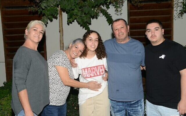 IDF soldier Pvt. Ori Megidish (center) with her family after being rescued from Gaza, October 30, 2023. (Shin Bet) (Times of Israel). IDF soldier Pvt. Ori Megidish (center) with her family after being rescued from Gaza, October 30, 2023. (Shin Bet) (Times of Israel).