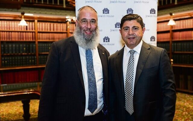 Jewish House CEO Rabbi Mendel Kastel (left) and MyBond CEO Ray Dib.
Photo: Nadine Saacks Jewish House CEO Rabbi Mendel Kastel (left) and MyBond CEO Ray Dib.
Photo: Nadine Saacks