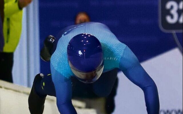 Gabriel Berger competing in skeleton in the 2021-22 North America Cup. Gabriel Berger competing in skeleton in the 2021-22 North America Cup.