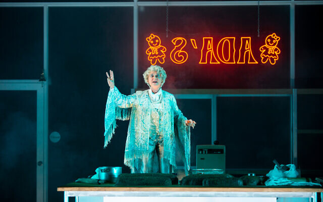 Evelyn Krape as ghostly grandmother Bubi in MTC’s A Very Jewish Christmas Carol. Photo: Pia Johnson Evelyn Krape as ghostly grandmother Bubi in MTC’s A Very Jewish Christmas Carol. Photo: Pia Johnson