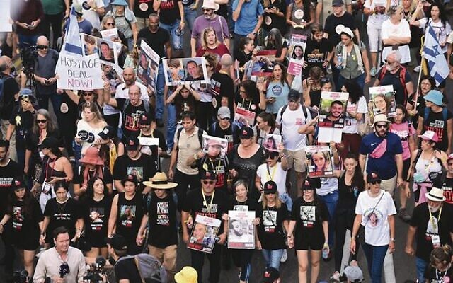 Marchers in Tel Aviv on Tuesday. Photo: Tomer Neuberg/Flash90 Marchers in Tel Aviv on Tuesday. Photo: Tomer Neuberg/Flash90