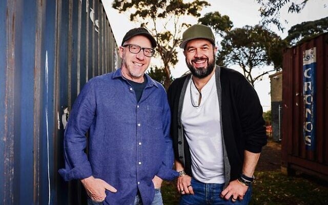 Pip Mushin and Theatrical's Andrew Gyopar. Pip Mushin and Theatrical's Andrew Gyopar.