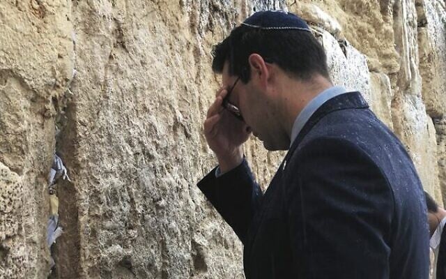 Josh Burns MP at the Kotel in Jerusalem. Photo: Supplied Josh Burns MP at the Kotel in Jerusalem. Photo: Supplied
