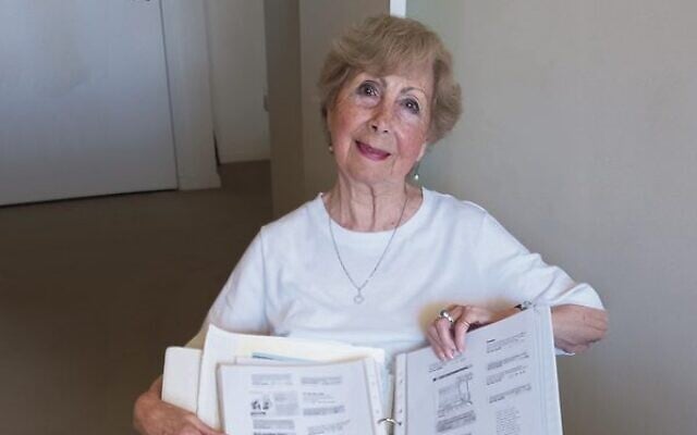 Myra Fisher with her collection of letters to the editor. Myra Fisher with her collection of letters to the editor.