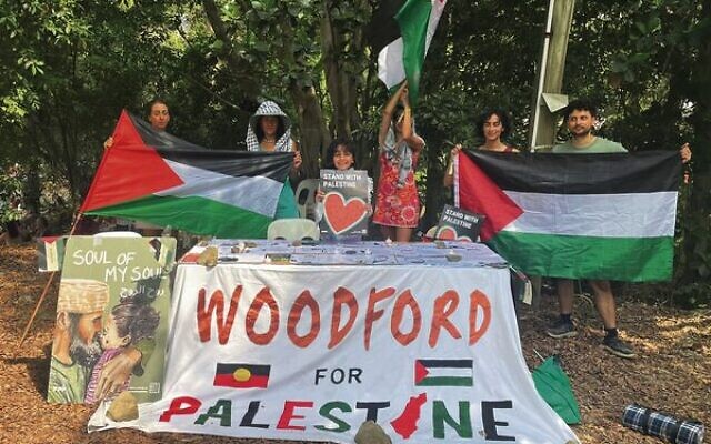 The Woodford Folk Festival turned into a hotbed of anti-Israel sentiment. Photo: Justice for Palestine Magan-djin. The Woodford Folk Festival turned into a hotbed of anti-Israel sentiment. Photo: Justice for Palestine Magan-djin.