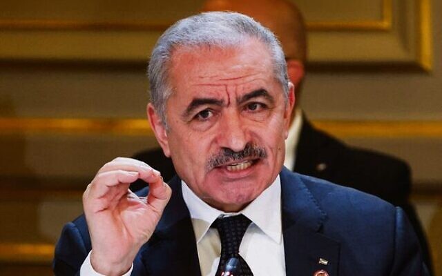 PA Prime Minister Mohammad Shtayyeh. Photo: Ludovic Marin/AP PA Prime Minister Mohammad Shtayyeh. Photo: Ludovic Marin/AP