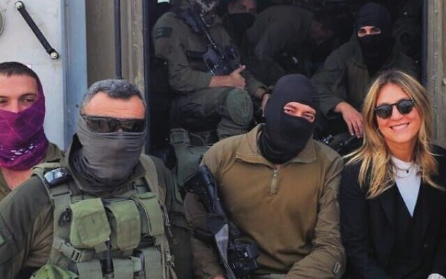 Australian based in New York, Sheva Balkany, with Israel soldiers on the Gaza border Australian based in New York, Sheva Balkany, with Israel soldiers on the Gaza border