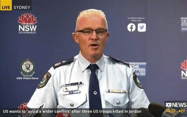 NSW Deputy Police Commissioner Mal Lanyon at last Friday's press conference. Photo: Screenshot NSW Deputy Police Commissioner Mal Lanyon at last Friday's press conference. Photo: Screenshot