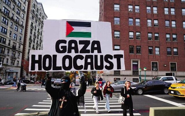 A demonstrator at an 'All out for Gaza' protest at Columbia University in New York City.
Photo: Bryan R. Smith/AFP A demonstrator at an 'All out for Gaza' protest at Columbia University in New York City.
Photo: Bryan R. Smith/AFP