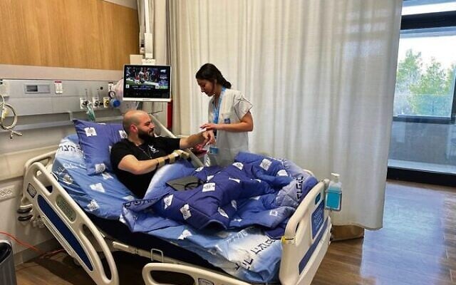 A rehabilitation patient at GRC in Jerusalem. A rehabilitation patient at GRC in Jerusalem.