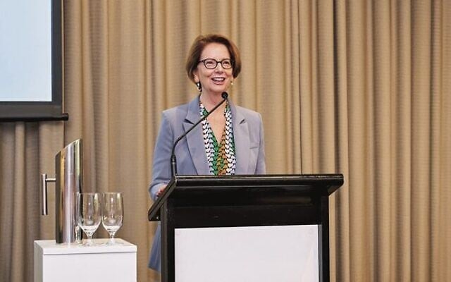 Julia Gillard speaking at an event hosted by the Jewish Museum of Australia on March 19.
Photo: Dean Schmideg Julia Gillard speaking at an event hosted by the Jewish Museum of Australia on March 19.
Photo: Dean Schmideg