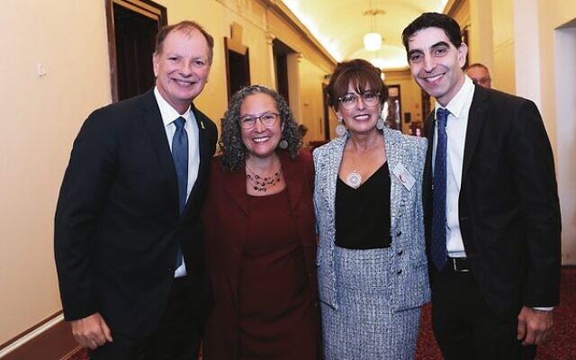 From left, David Southwick, Rabbi Allison Conyer, Maureen Barten and Paul Hamer. Photo: Peter Haskin From left, David Southwick, Rabbi Allison Conyer, Maureen Barten and Paul Hamer. Photo: Peter Haskin