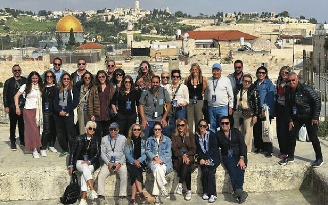 The AJF delegation in Jerusalem. The AJF delegation in Jerusalem.
