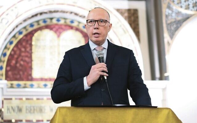 Federal Opposition Leader Peter Dutton at St kilda Shule speaking to more than 500 community members last Friday.Photo: Peter Haskin Federal Opposition Leader Peter Dutton at St kilda Shule speaking to more than 500 community members last Friday.Photo: Peter Haskin