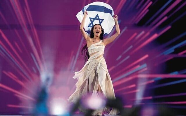 Eden Golan during the flag parade before the Eurovision Grand Final. Photo: AP Photo/Martin Meissner Eden Golan during the flag parade before the Eurovision Grand Final. Photo: AP Photo/Martin Meissner